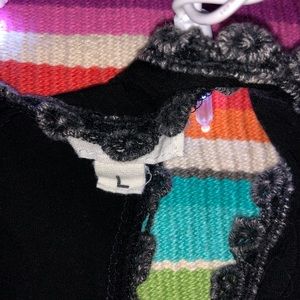 Super cute worn once black tank top with lace!